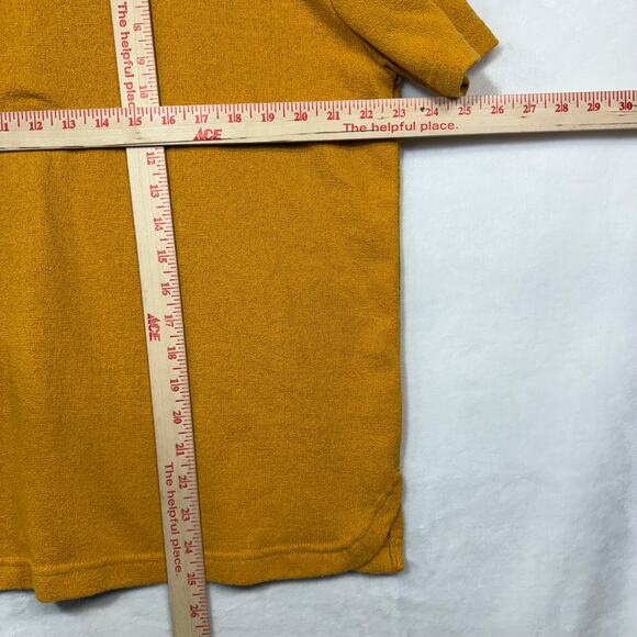 Free People Beach L Fresno Terry Buttoned Golden Pollen Yellow TOP Summer Resort - Picture 7 of 11